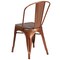 Flash Furniture Copper Metal Stackable Chair with Wood Seat, PK4 4-ET-3534-POC-WD-GG - alternate 4